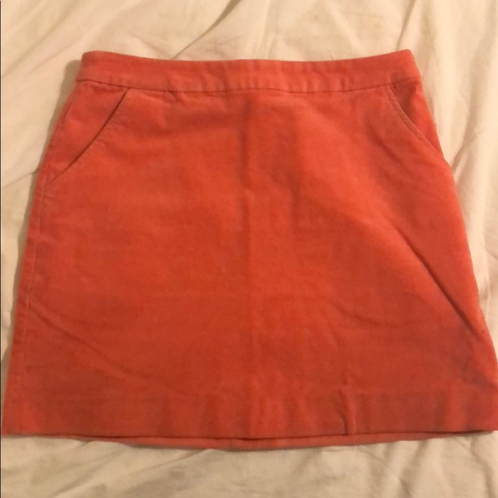 H&M coral corduroy skirt